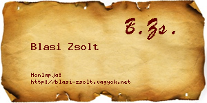 Blasi Zsolt névjegykártya